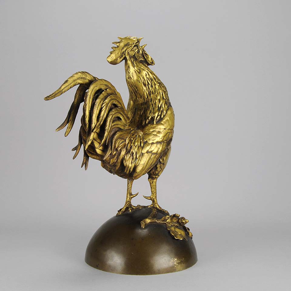 Auguste Cain Bronze Rooster