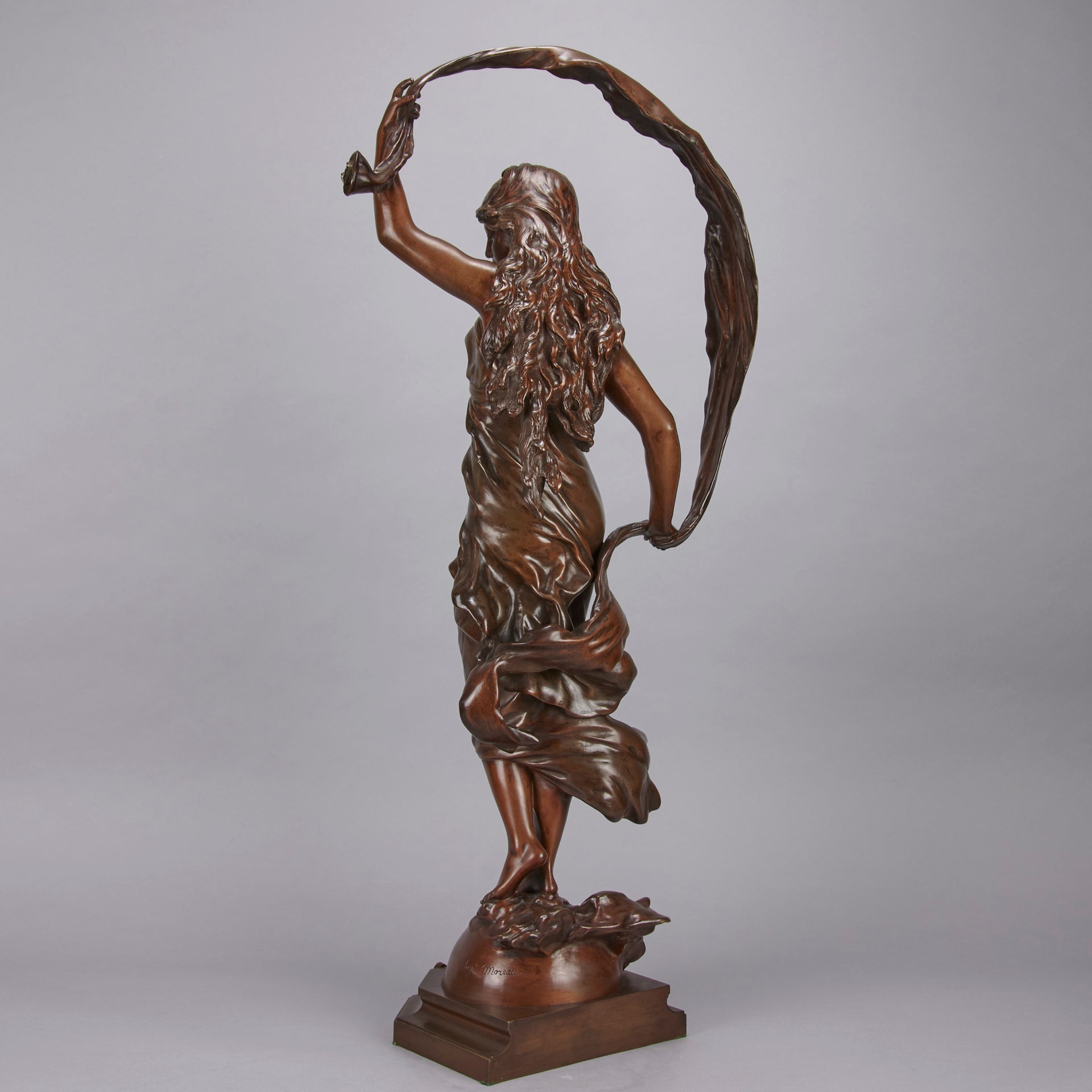 Art Nouveau Auguste Moreau bronze