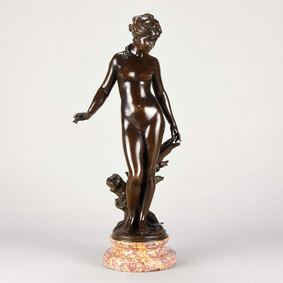 August Moreau Art Nouveau Bronze La Source 