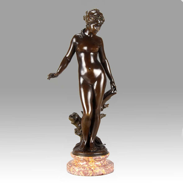 August Moreau Art Nouveau Bronze La Source 