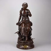Auguste Moureau Art Nouveau Bronze Figure