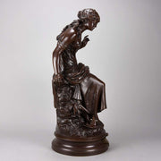 Auguste Moureau Art Nouveau Bronze Figure