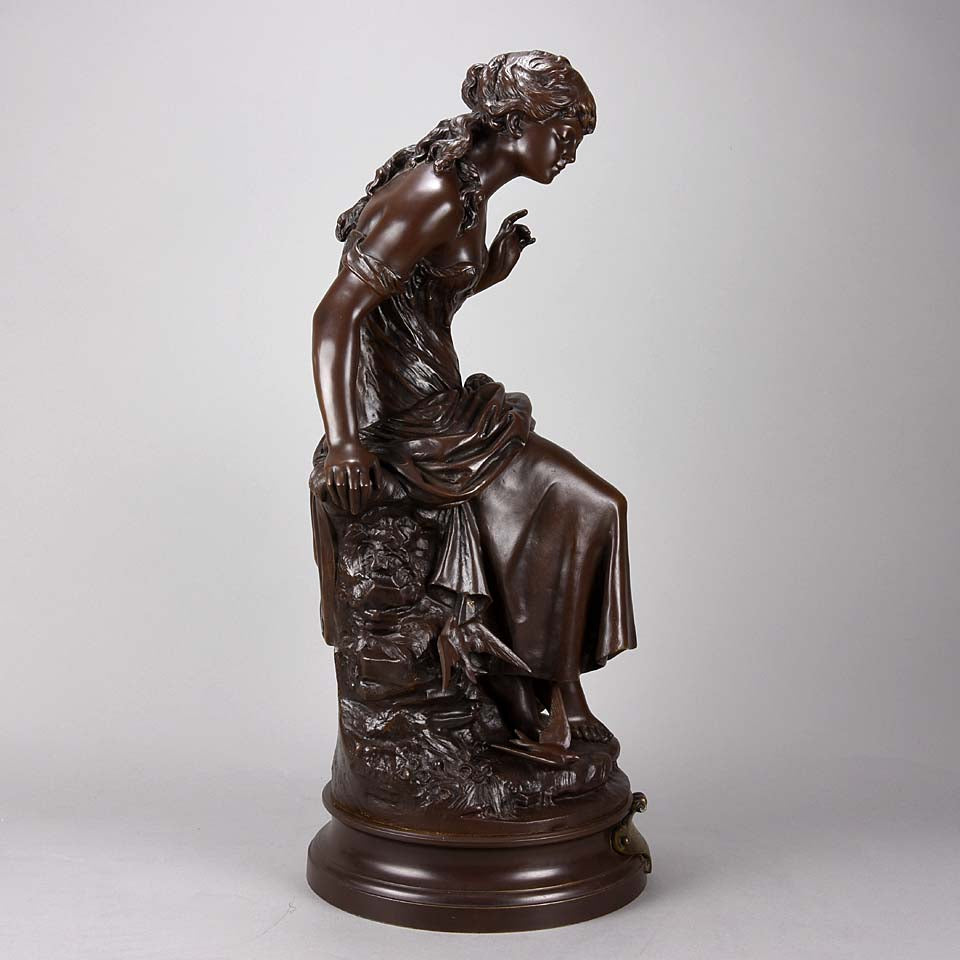 Auguste Moureau Art Nouveau Bronze Figure