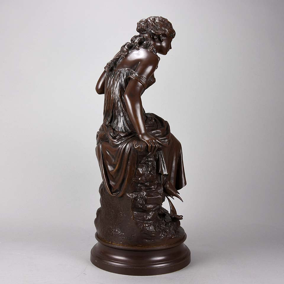 Auguste Moureau Art Nouveau Bronze Figure