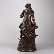 Auguste Moureau Art Nouveau Bronze Figure