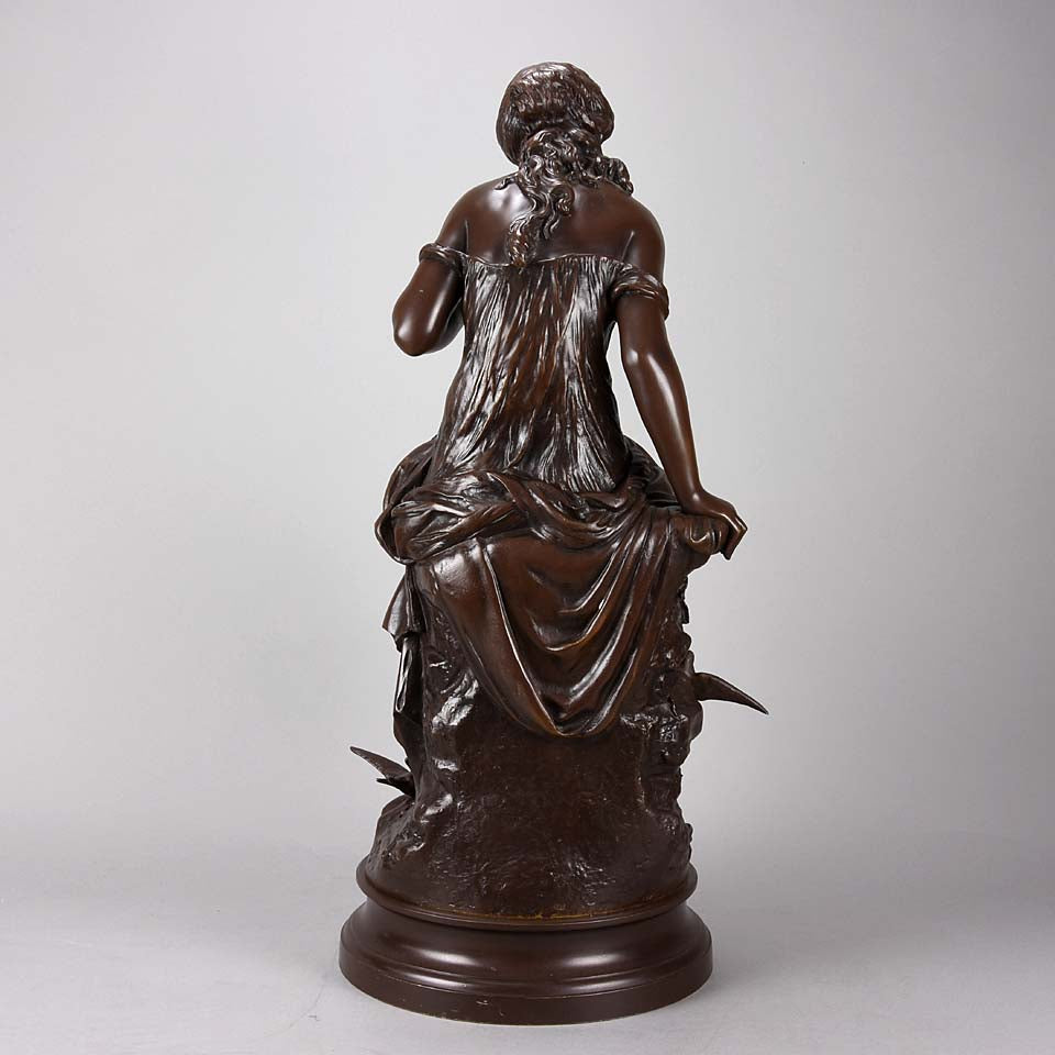 Auguste Moureau Art Nouveau Bronze Figure