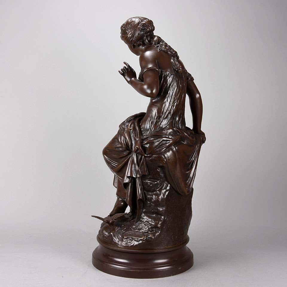 Auguste Moureau Art Nouveau Bronze Figure
