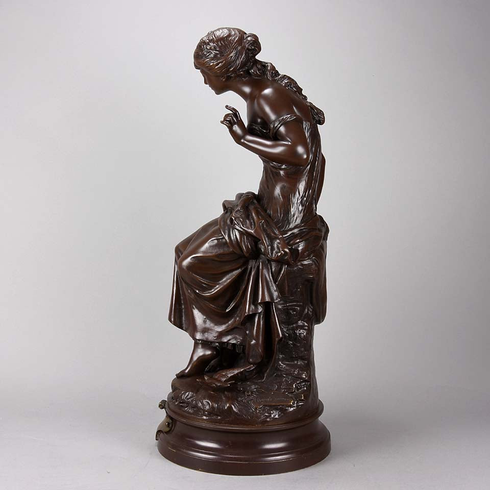 Auguste Moureau Art Nouveau Bronze Figure