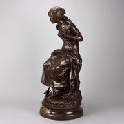 Auguste Moureau Art Nouveau Bronze Figure