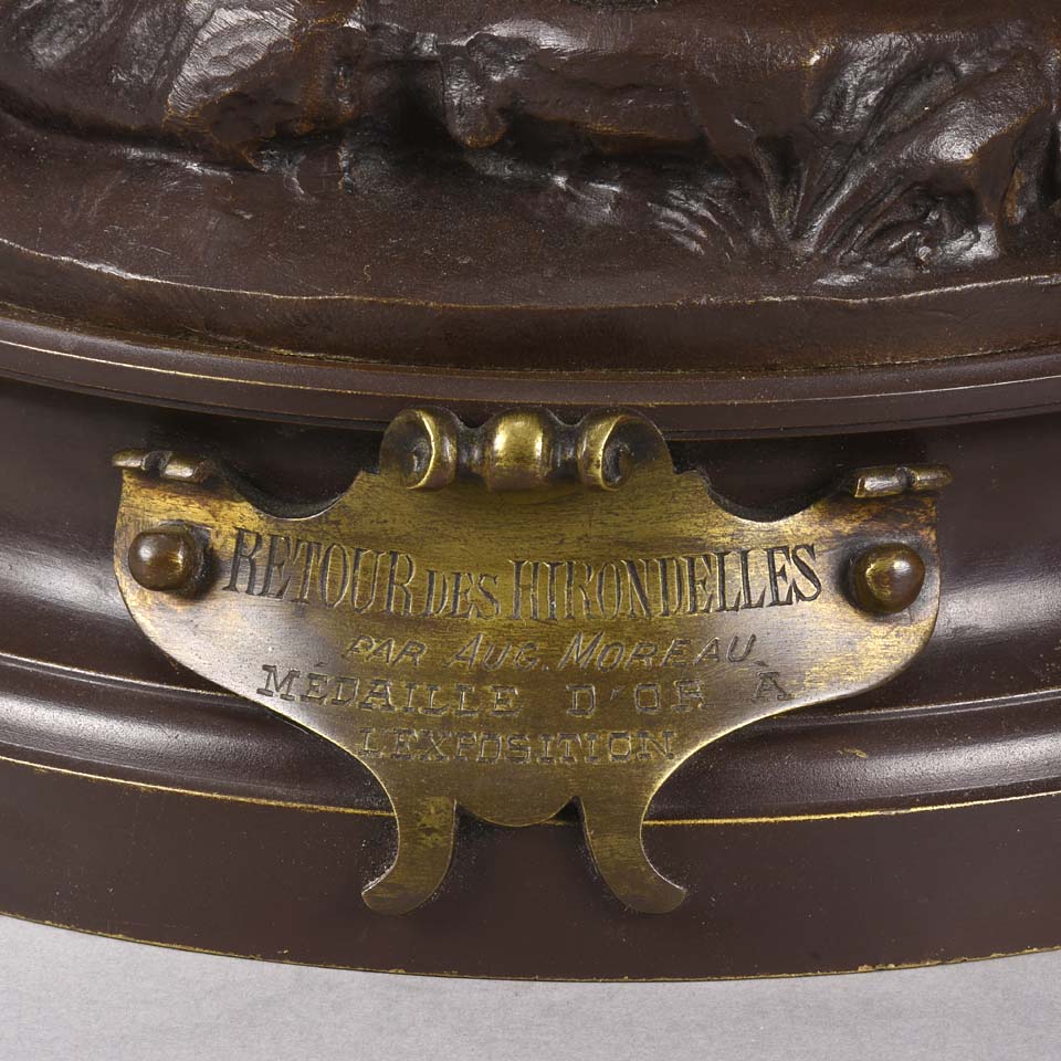 Auguste Moureau Art Nouveau Bronze Figure