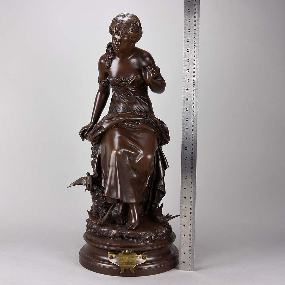 Auguste Moureau Art Nouveau Bronze Figure