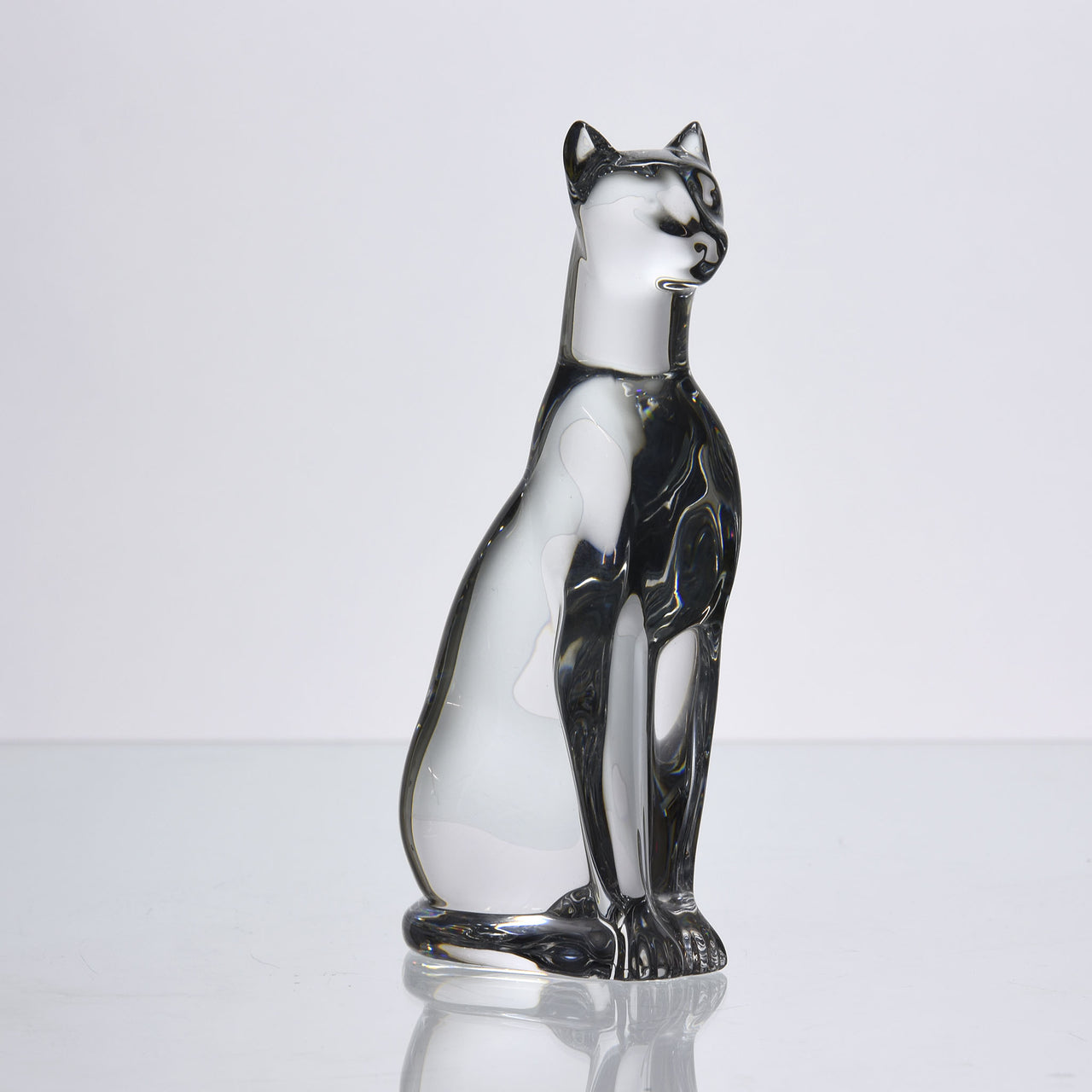 Baccarat Glass - Bacarrat Seated Cat - Hickmet Fine Arts