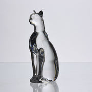 Baccarat Glass - Bacarrat Seated Cat - Hickmet Fine Arts