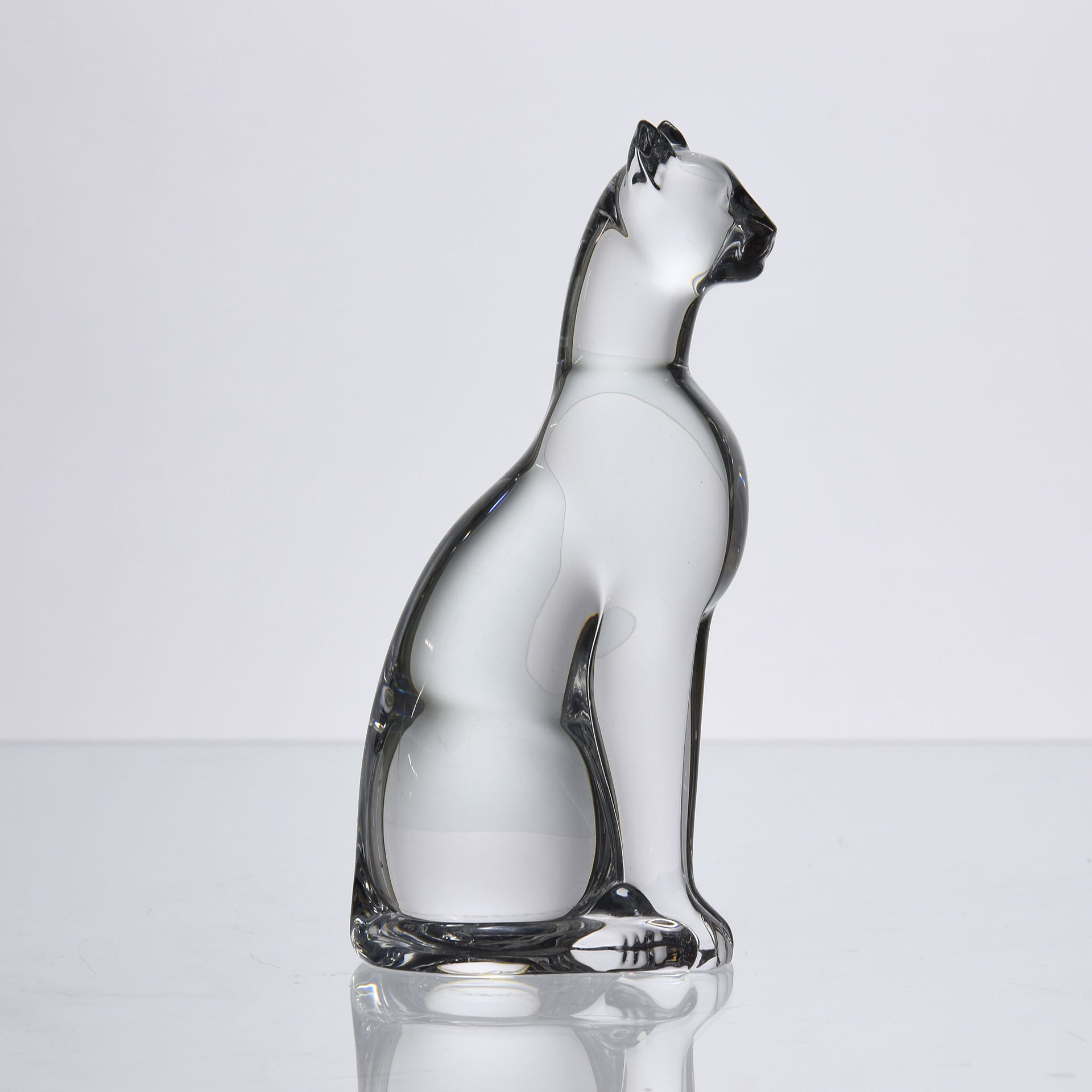 Baccarat Glass - Bacarrat Seated Cat - Hickmet Fine Arts