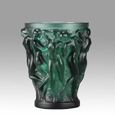 "Bacchantes” glass vase by Lalique