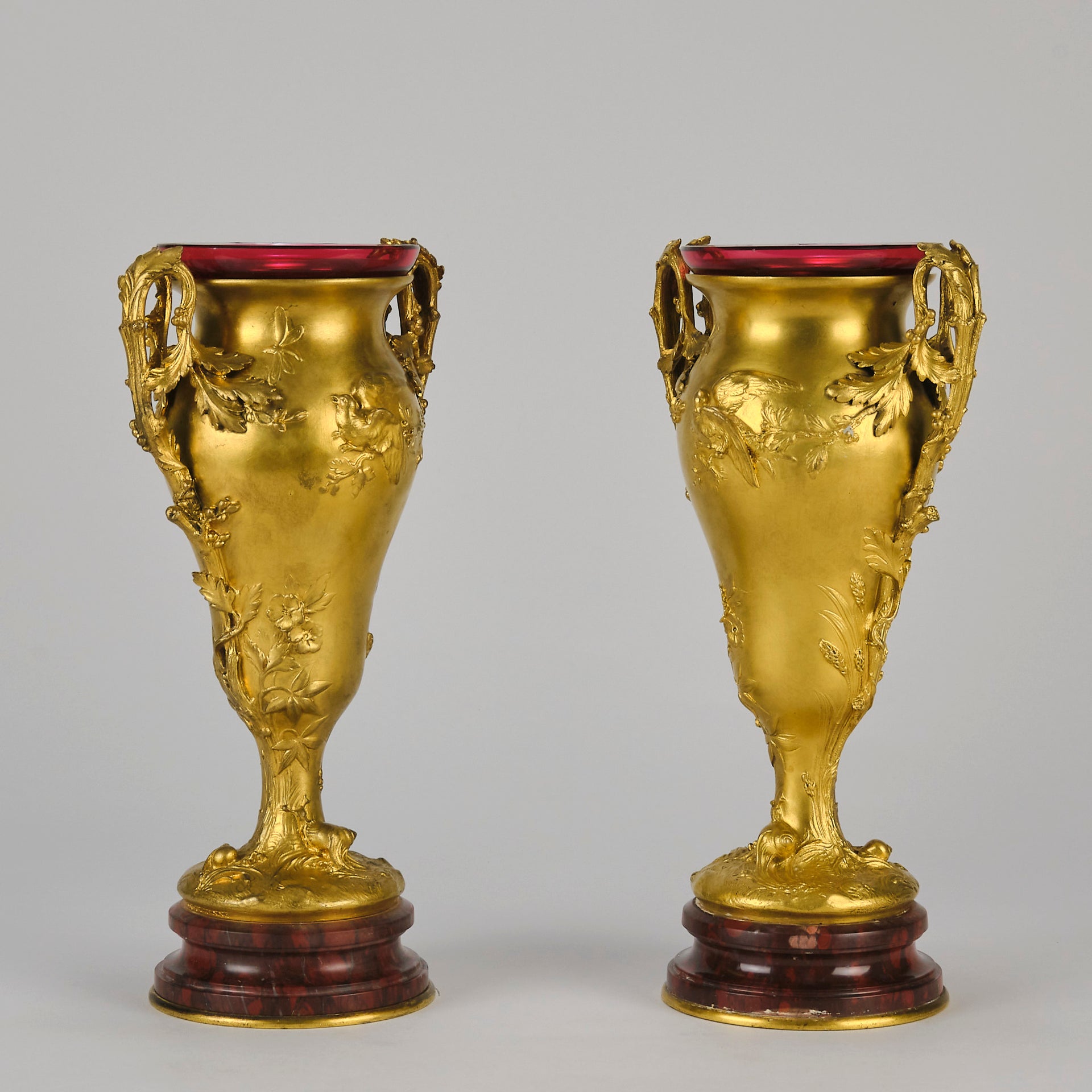 Barbedienne Bronze Vases - Antique Bronze - Hickmet Fine Arts 