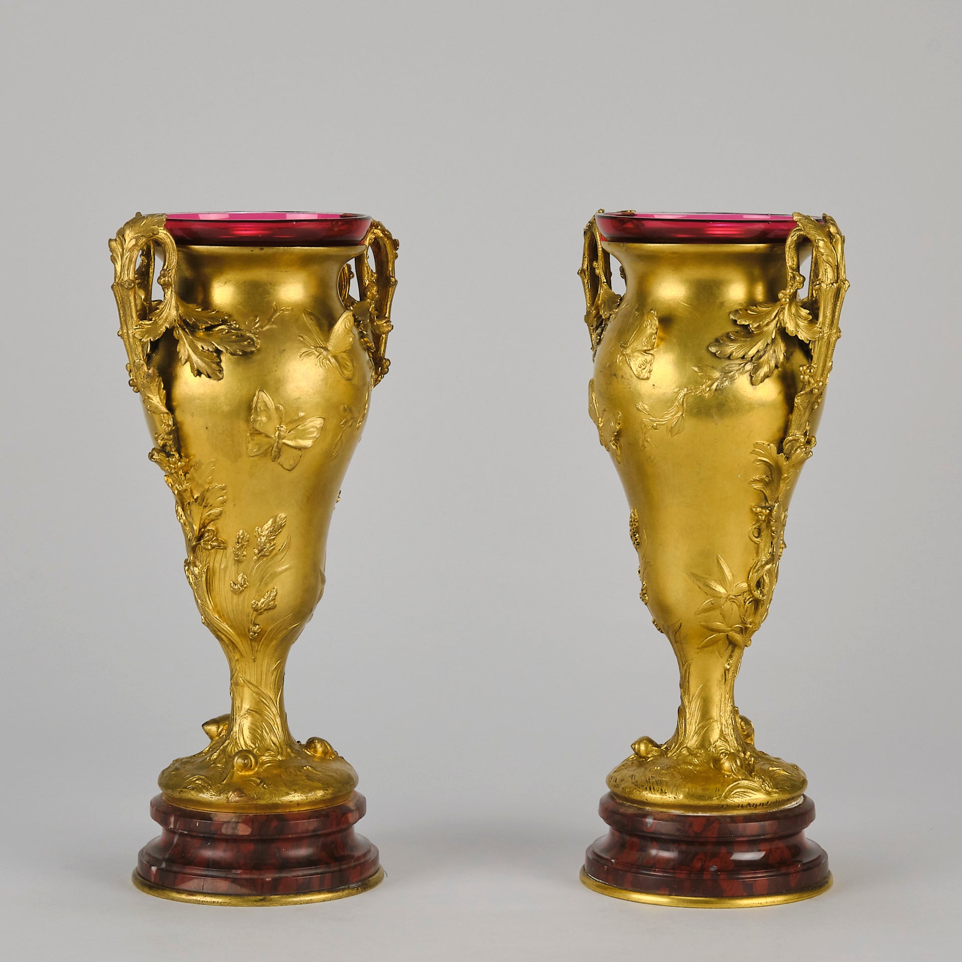 Barbedienne Bronze Vases - Antique Bronze - Hickmet Fine Arts 