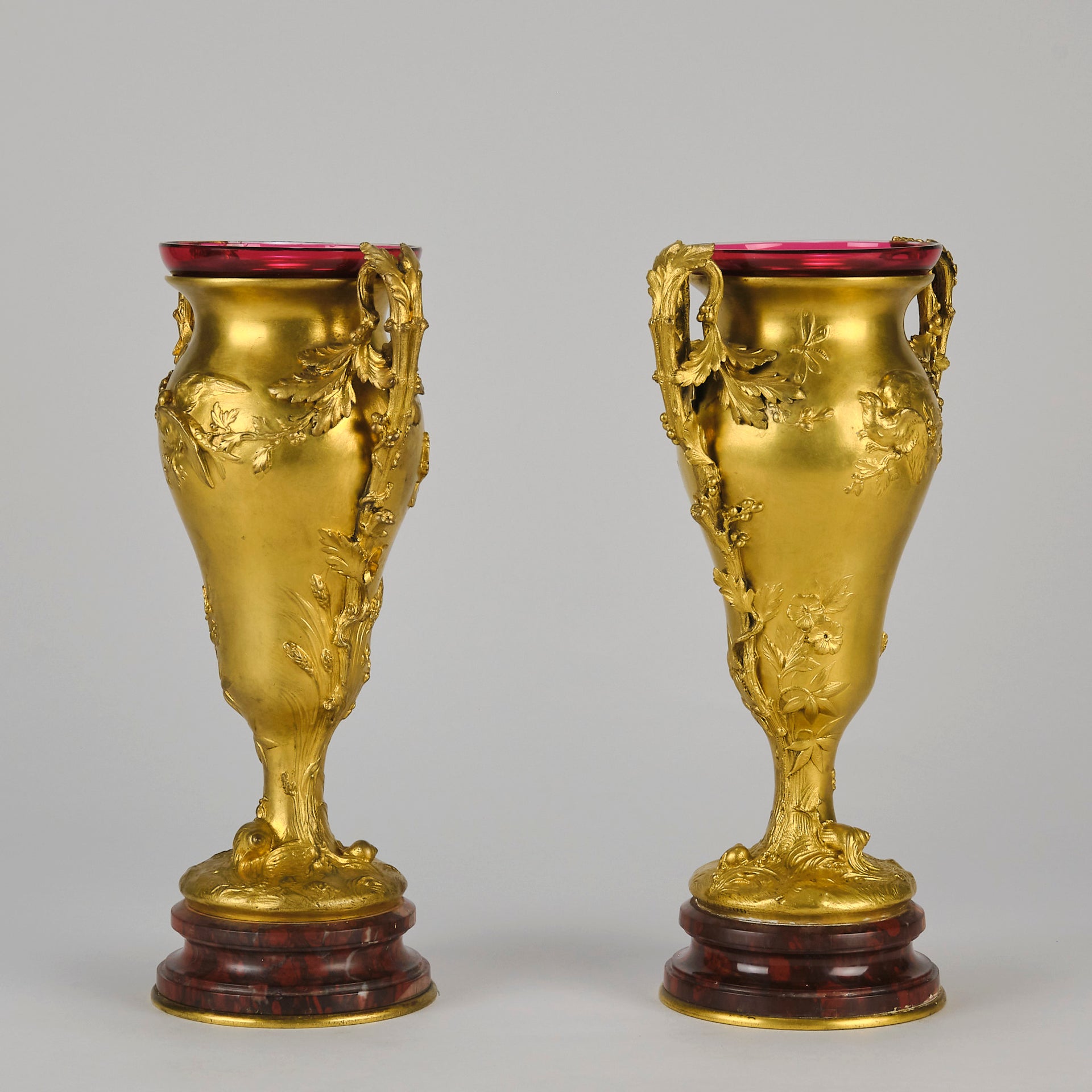 Barbedienne Bronze Vases - Antique Bronze - Hickmet Fine Arts 