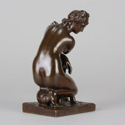 Ferdinand Barbedienne Bronze - Kneeling Venus - Antique Bronze - Hickmet Fine Arts 
