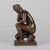 Ferdinand Barbedienne Bronze - Kneeling Venus - Antique Bronze - Hickmet Fine Arts 