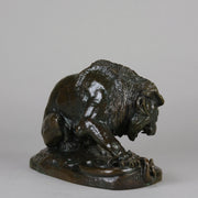Bronze Lion and Serpent by Barye - Animaliers - Antique Bronze - Antique animal sculptures for sale - Hickmet Fine Arts