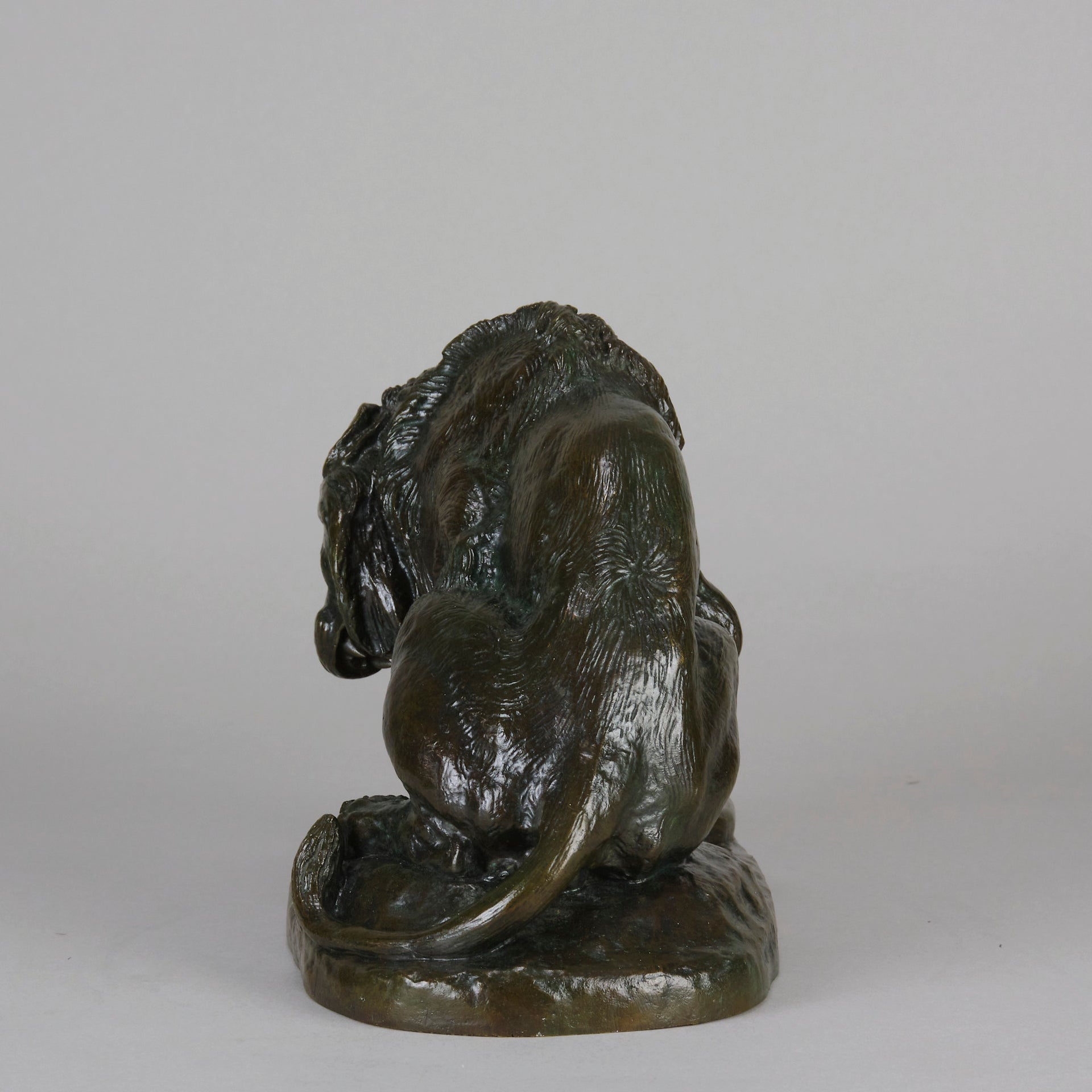 Bronze Lion and Serpent by Barye - Animaliers - Antique Bronze - Antique animal sculptures for sale - Hickmet Fine Arts