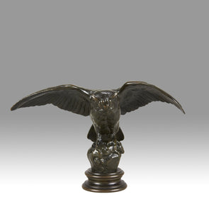 Barye bronze owl