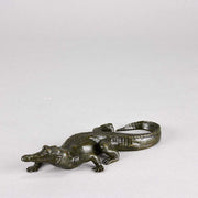 Barye Crocodile - Antoine L Barye Animalier Bronze - Hickmet Fine Arts