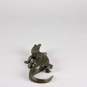 Barye Crocodile - Antoine L Barye Animalier Bronze - Hickmet Fine Arts
