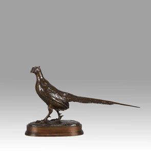 Barye Bronze - Faisan Tournee a Gauche - Animalier Bronze - Hickmet Fine Arts 