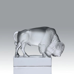 "Bison Paperweight" by Lalique Glass