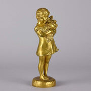 Suzanne Bizard Bronze - Flower Girl Bronze Girl - Hickmet Fine Arts