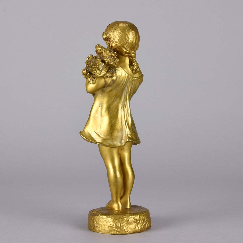 Suzanne Bizard Bronze - Flower Girl Bronze Girl - Hickmet Fine Arts