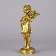 Suzanne Bizard Bronze - Flower Girl Bronze Girl - Hickmet Fine Arts