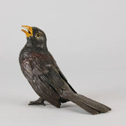 Bergman Bronze - Antique Bronze - Blackbird - Franz Bergman - Bergman cold painted bronze - Hickmet Fine Arts