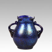 Loetz Glass - Blue Papillion Vase by Johann Loetz - Hickmet Fine Arts