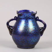 Loetz Glass - Blue Papillion Vase by Johann Loetz - Hickmet Fine Arts