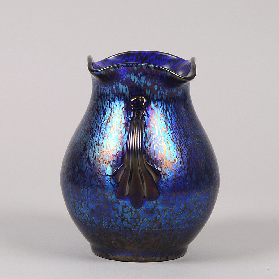 Loetz Glass - Blue Papillion Vase by Johann Loetz - Hickmet Fine Arts