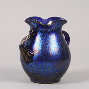 Loetz Glass - Blue Papillion Vase by Johann Loetz - Hickmet Fine Arts