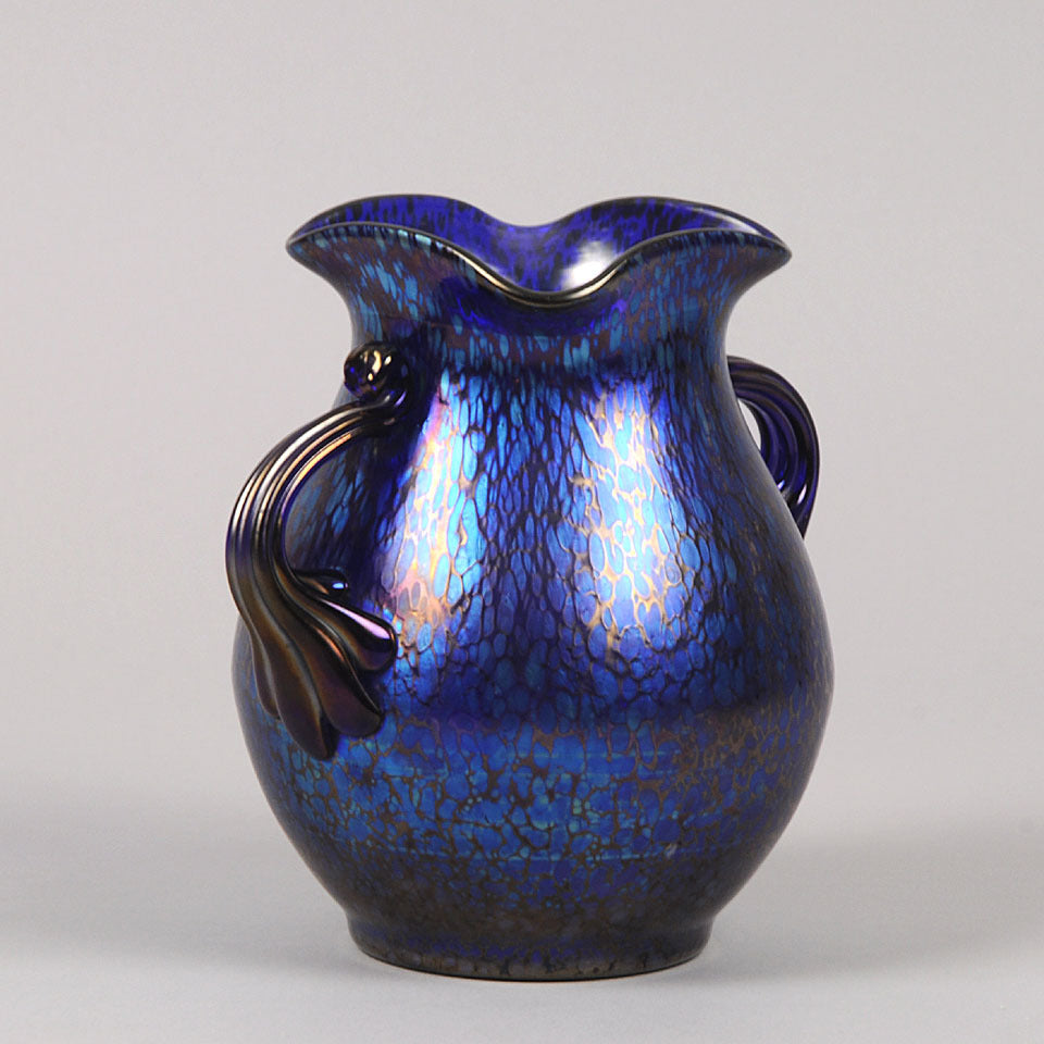 Loetz Glass - Blue Papillion Vase by Johann Loetz - Hickmet Fine Arts