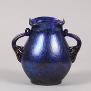 Loetz Glass - Blue Papillion Vase by Johann Loetz - Hickmet Fine Arts