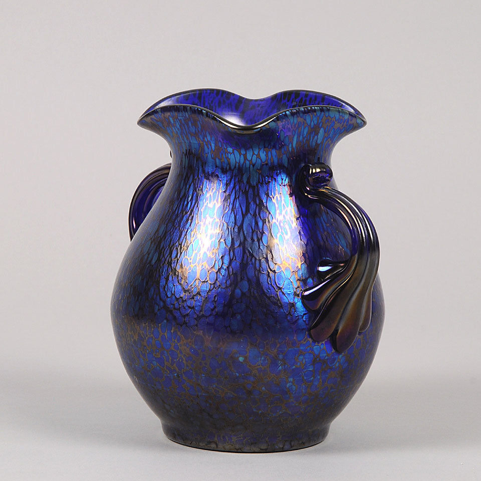 Loetz Glass - Blue Papillion Vase by Johann Loetz - Hickmet Fine Arts