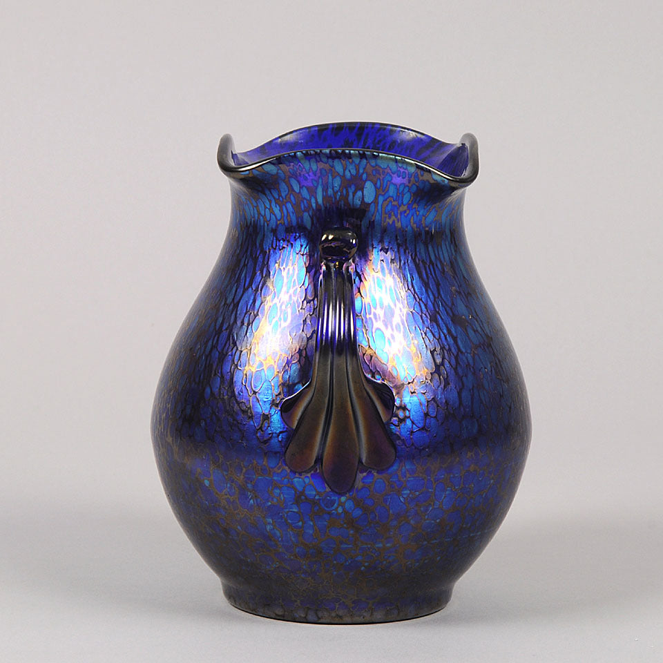 Loetz Glass - Blue Papillion Vase by Johann Loetz - Hickmet Fine Arts