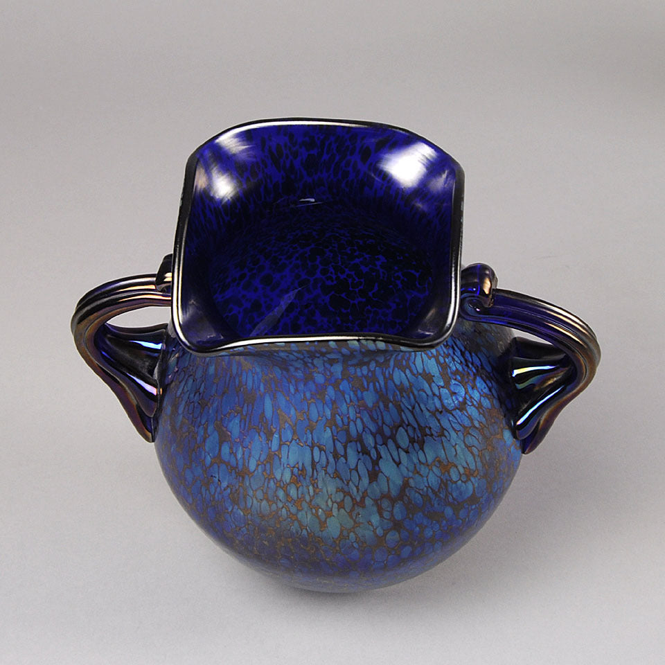 Loetz Glass - Blue Papillion Vase by Johann Loetz - Hickmet Fine Arts