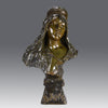 Villanis Bohemienne - Art Nouveau Bronze Bust - Villanis, Emmanuel - Hickmet Fine Arts