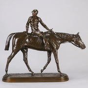Bonheur bronze horse and jockey