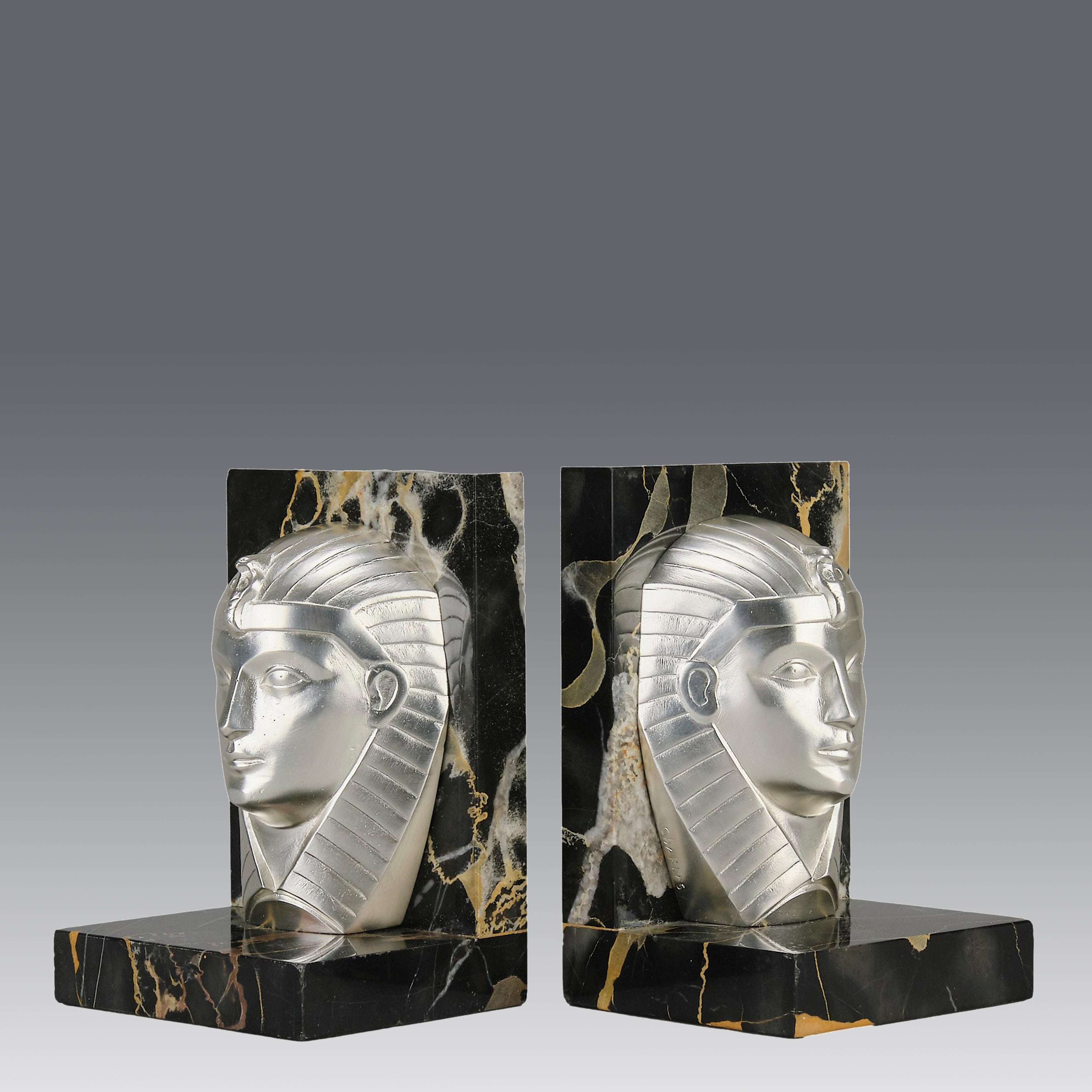 Pharaoh Bookends by Charles Charles - Art Deco - Hickmet Fine Arts