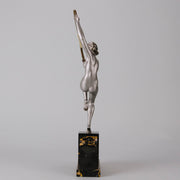 Marcel Bourain - Fan Dancer - Art deco figurines - Art Deco Sculpture - Art Deco Bronze Figurines - Art Deco Bronze Lady - Hickmet Fine Arts