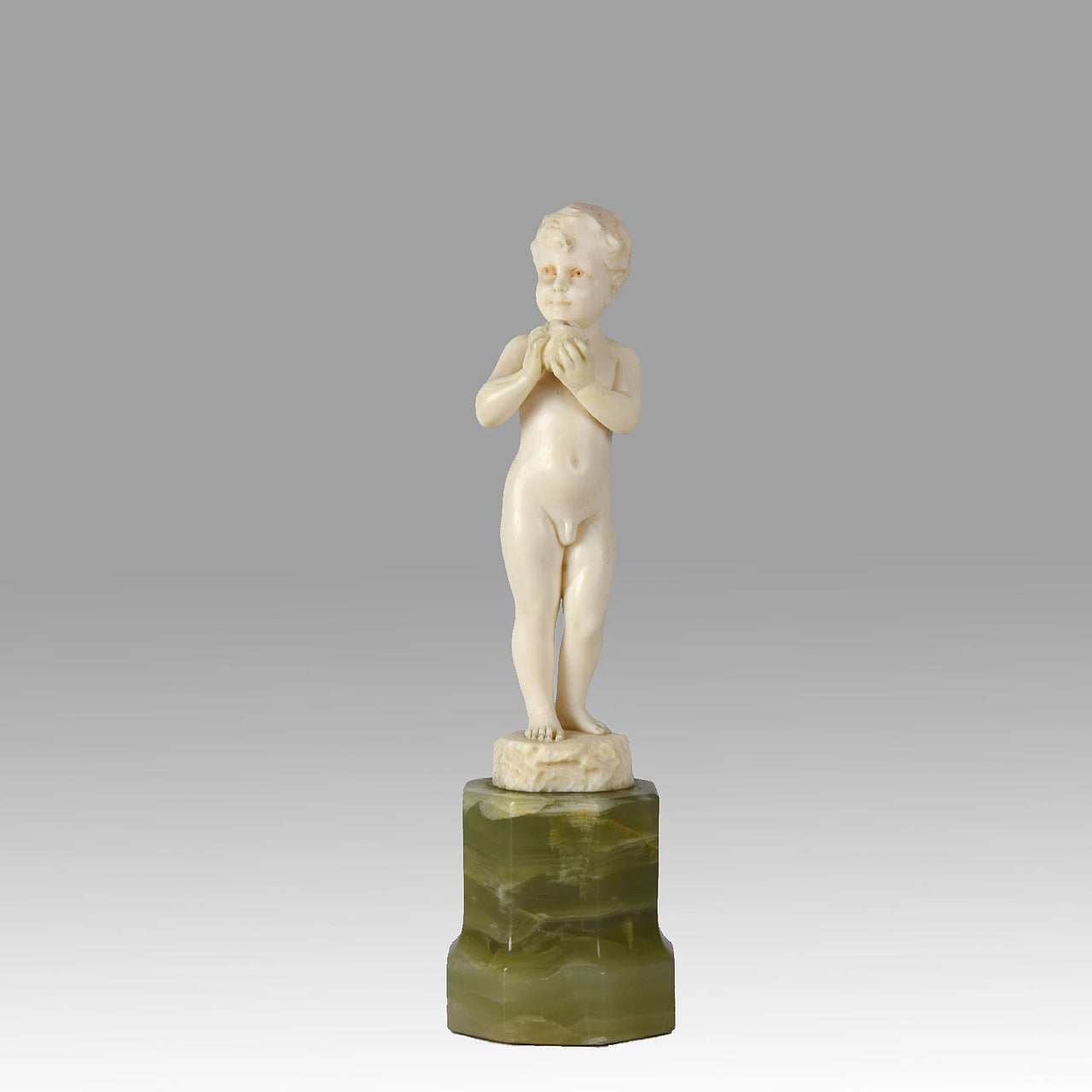 Ferdinand Preiss - Art Deco Sculpture - Boy with Apple