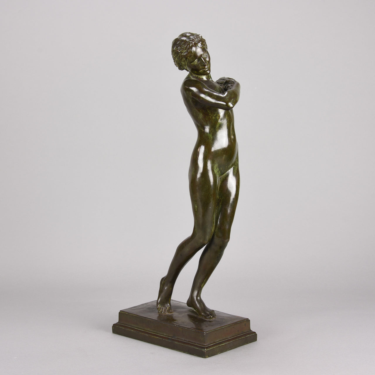  Harold Brownsword Art Deco Bronze Sculpture - Young Woman - Hickmet Fine Arts 